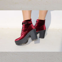 Load image into Gallery viewer, Red Velvet Shoes